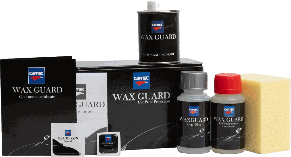 Cartec Wax Guard lakbeschermingsset met flacons, spons en garantiecertificaat